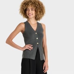 A New Day Charcoal Gray Vest